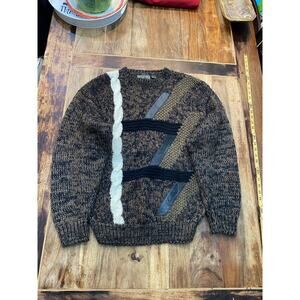 Spettro Black Gray Long Sleeves Crew Neck Sweater Size Medium